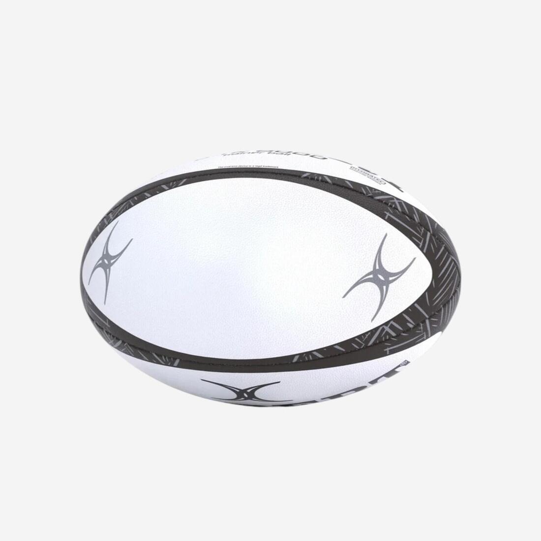 Ballon de rugby Taille 5 - G-TR8000 blanc et noir