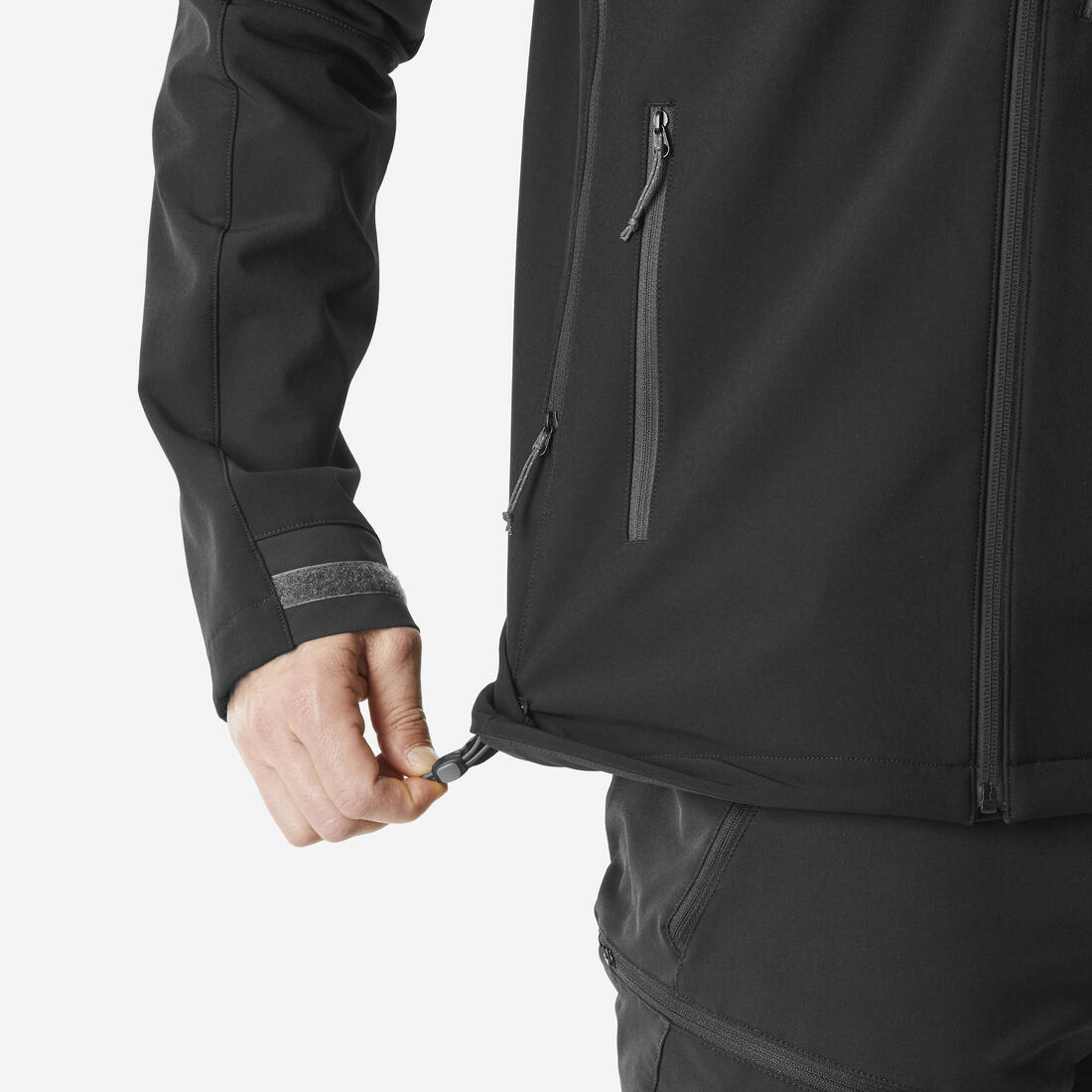 Veste de trek coupe-vent softshell homme, MT500 khaki