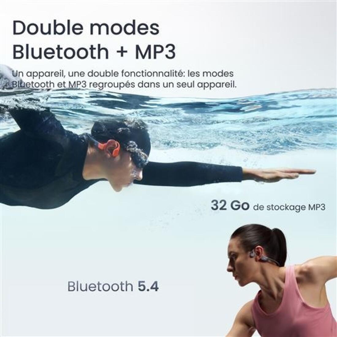 CASQUE DE SPORT A CONDUCTION OSSEUSE - SHOKZ OPENSWIM PRO