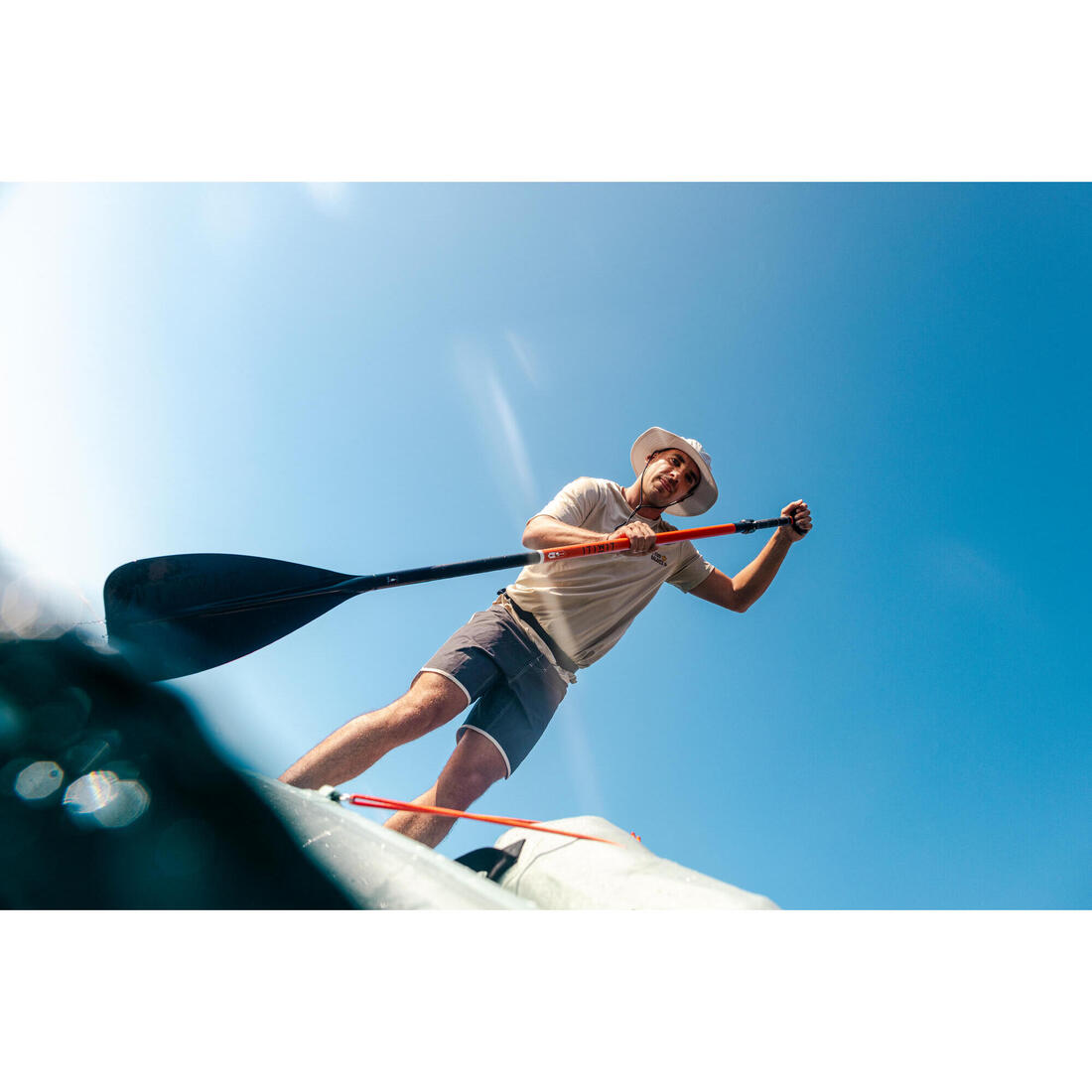 Pagaie de stand up paddle 500 en 3 parties - 170-210 cm fibre et