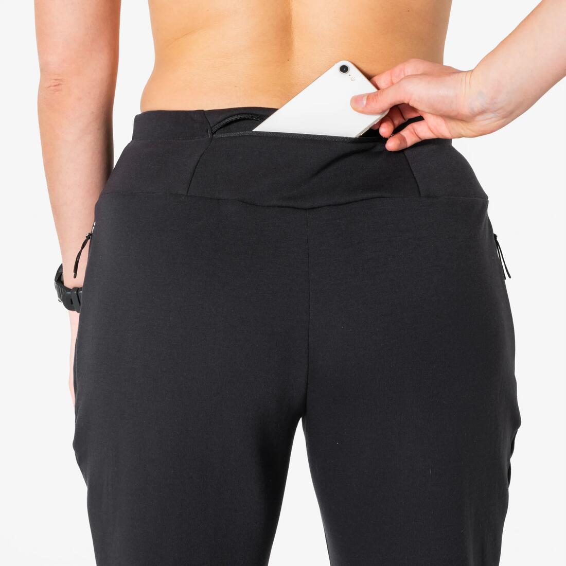 Pantalon chaud de running Femme- KIPRUN Run 500 Warm Noir