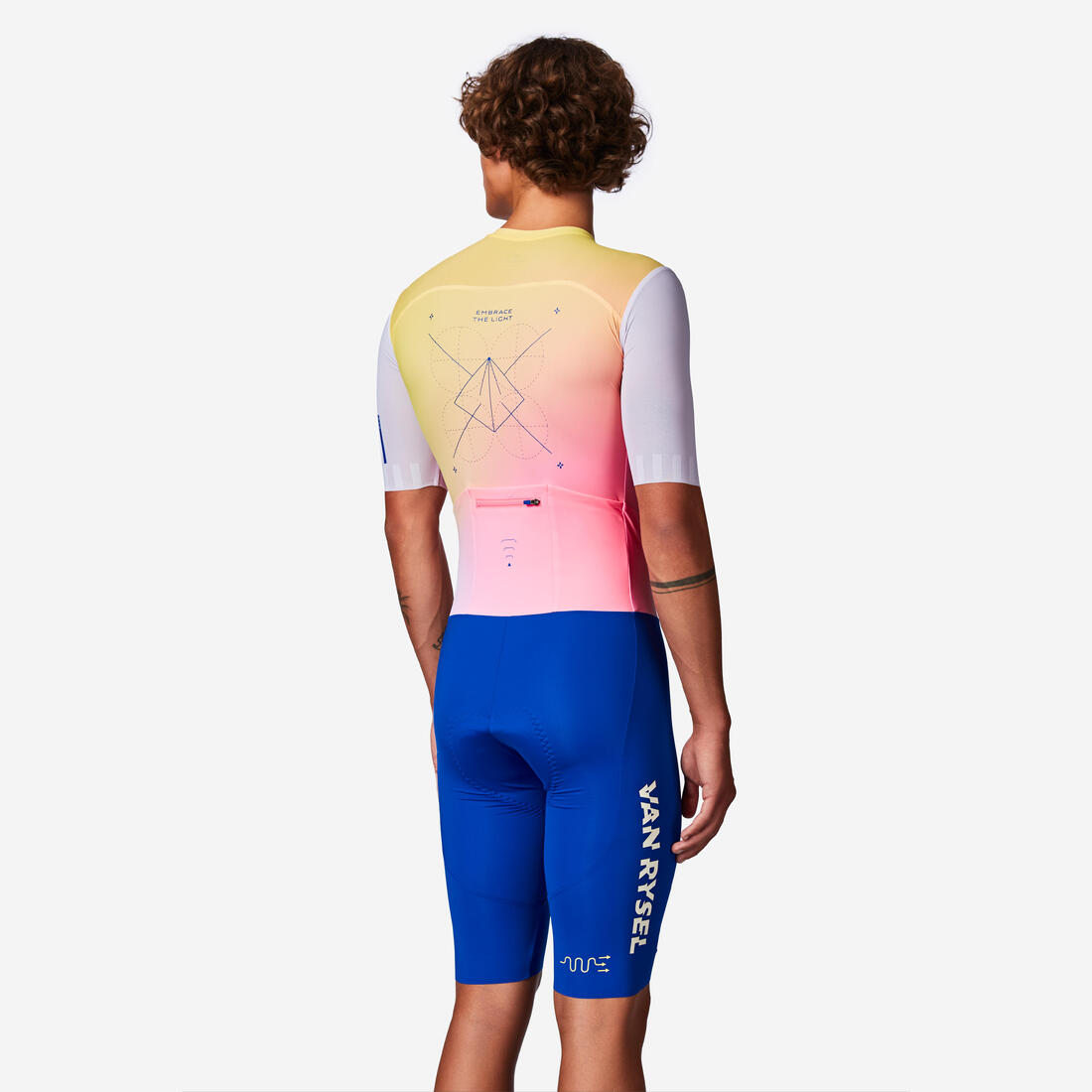 Combinaison vélo route homme été RCR R 2 team blanche