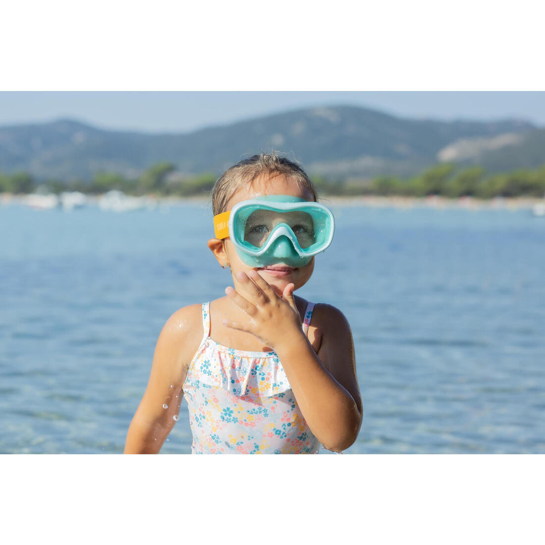 Maillot de bain 1 pièce avec volants Bébé / Fille - blanc rose imprimés fleurs