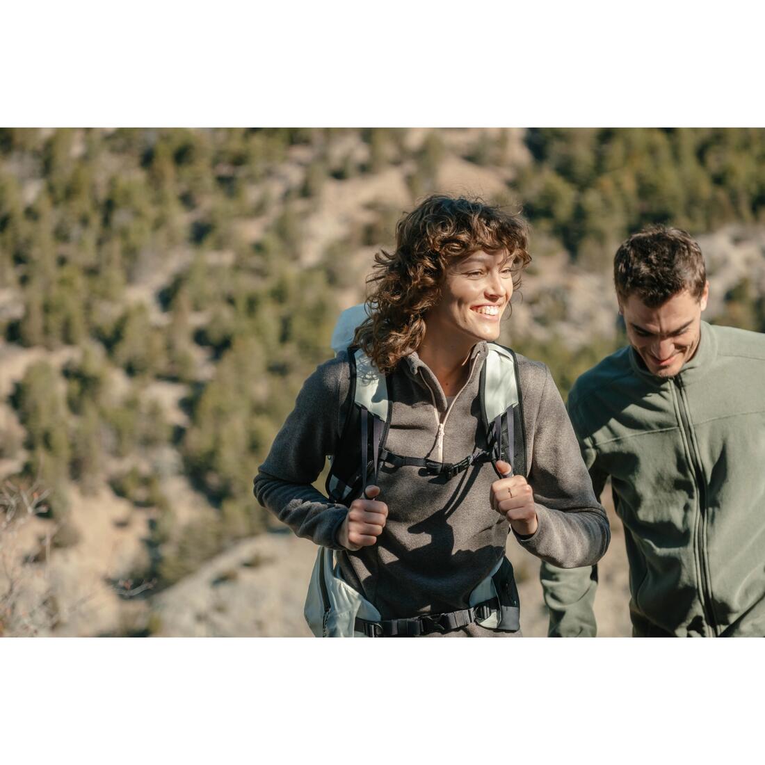 Polaire de randonnée montagne homme, MH100 full zip