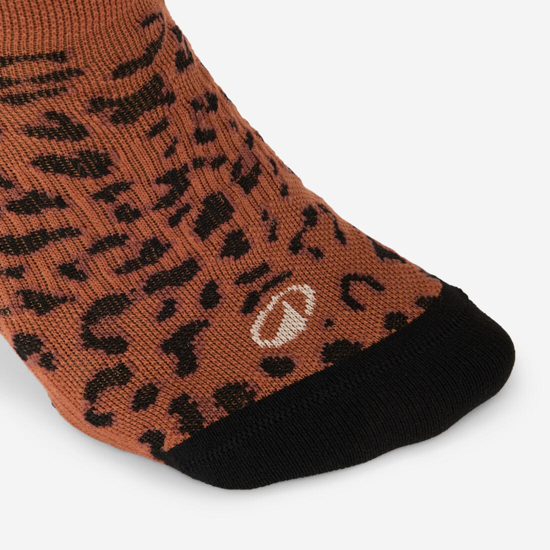Chaussettes invisibles de fitness x3 femme, vert marron et