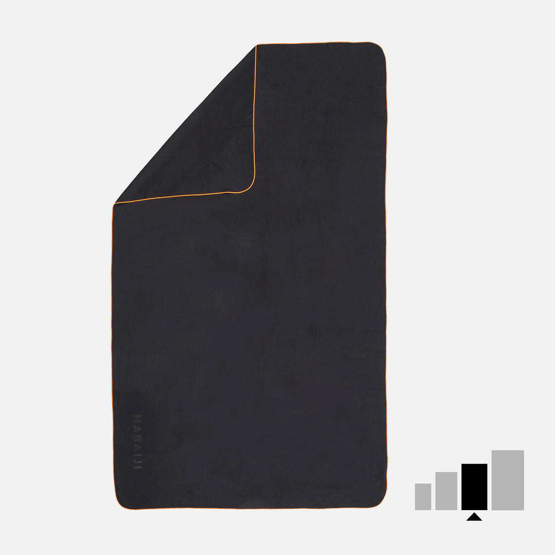 Serviette de bain microfibre gris foncé taille l 80 x 130 cm