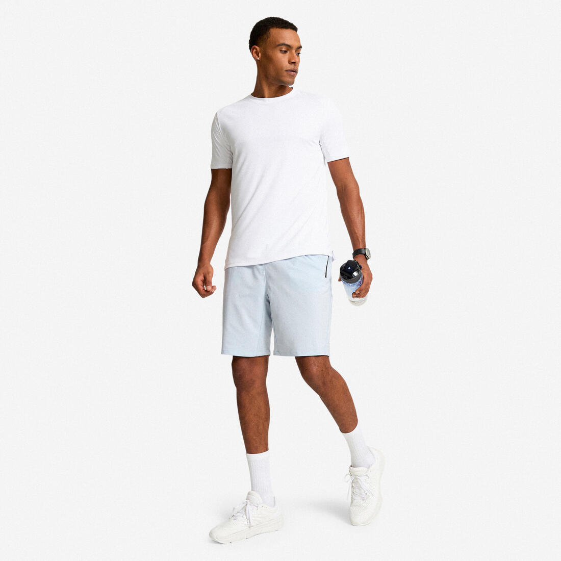 Short de fitness respirant poches zippées homme