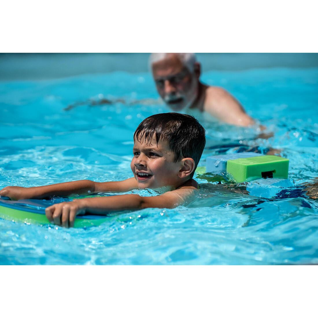 Ceinture De Natation 15-60 kg avec Pains De Mousse Bleus Verts