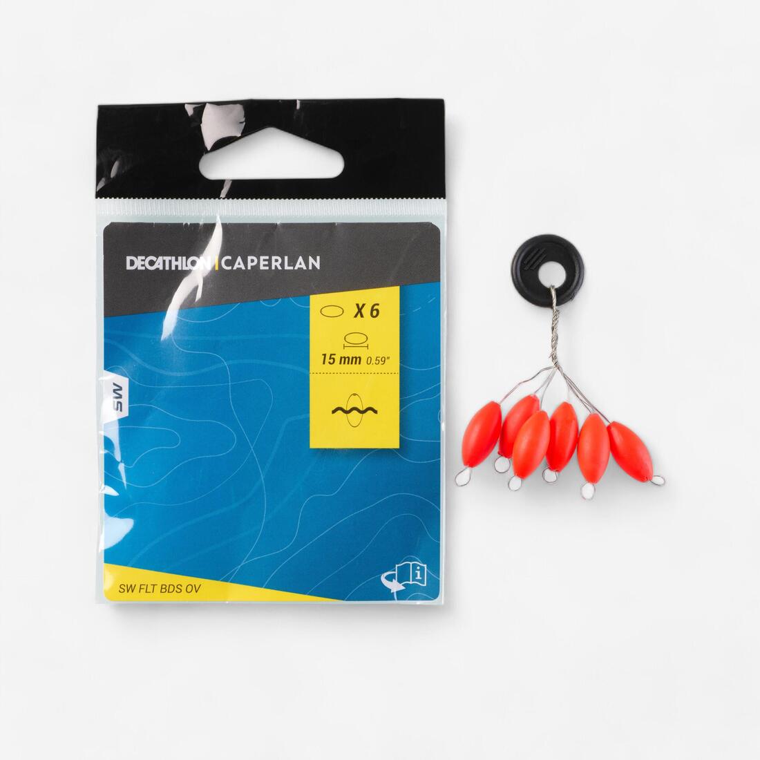Perle flottante de pêche en surfcasting ovale 12mm