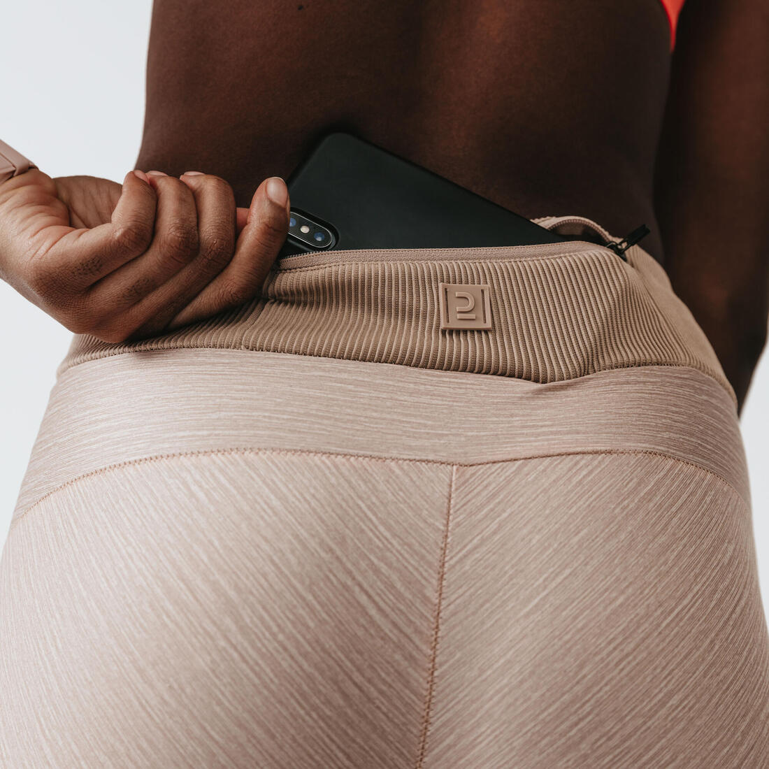 Legging court running respirant femme - Dry+ Feel noir