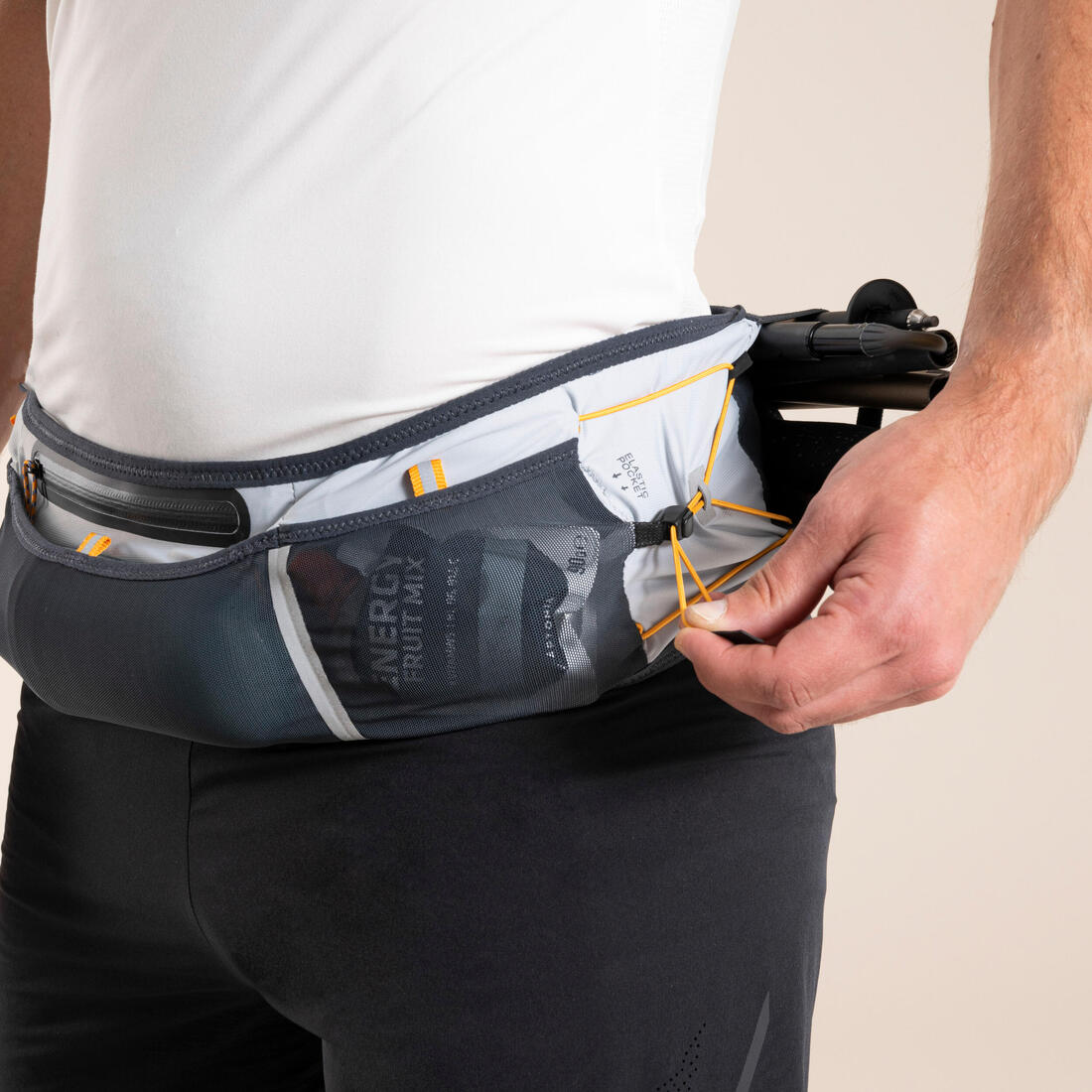 Ceinture hydratation trail running - porte bâtons