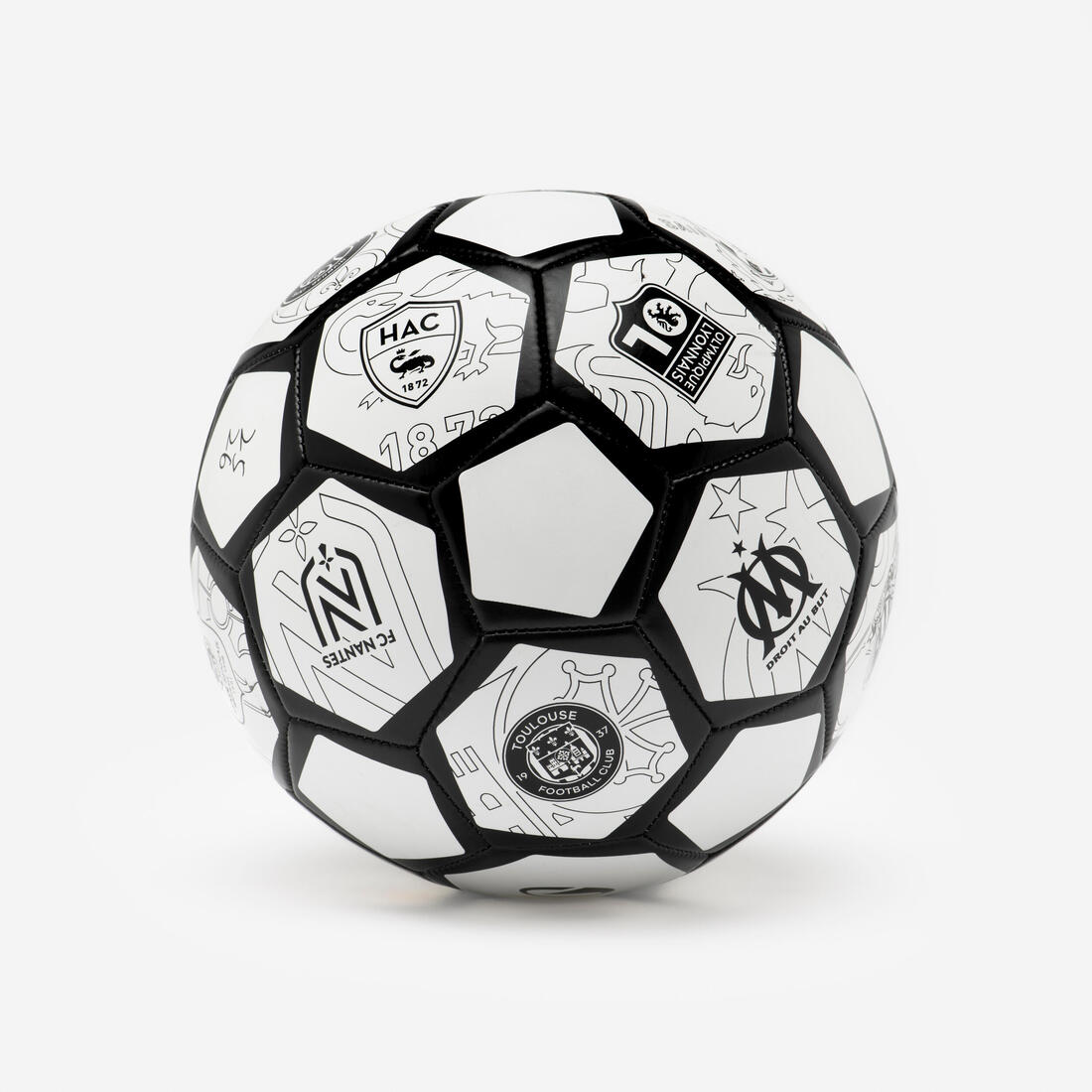 Ballon de football fans ball ligue 1 Mc Donalds multilogos clubs 2026-2027