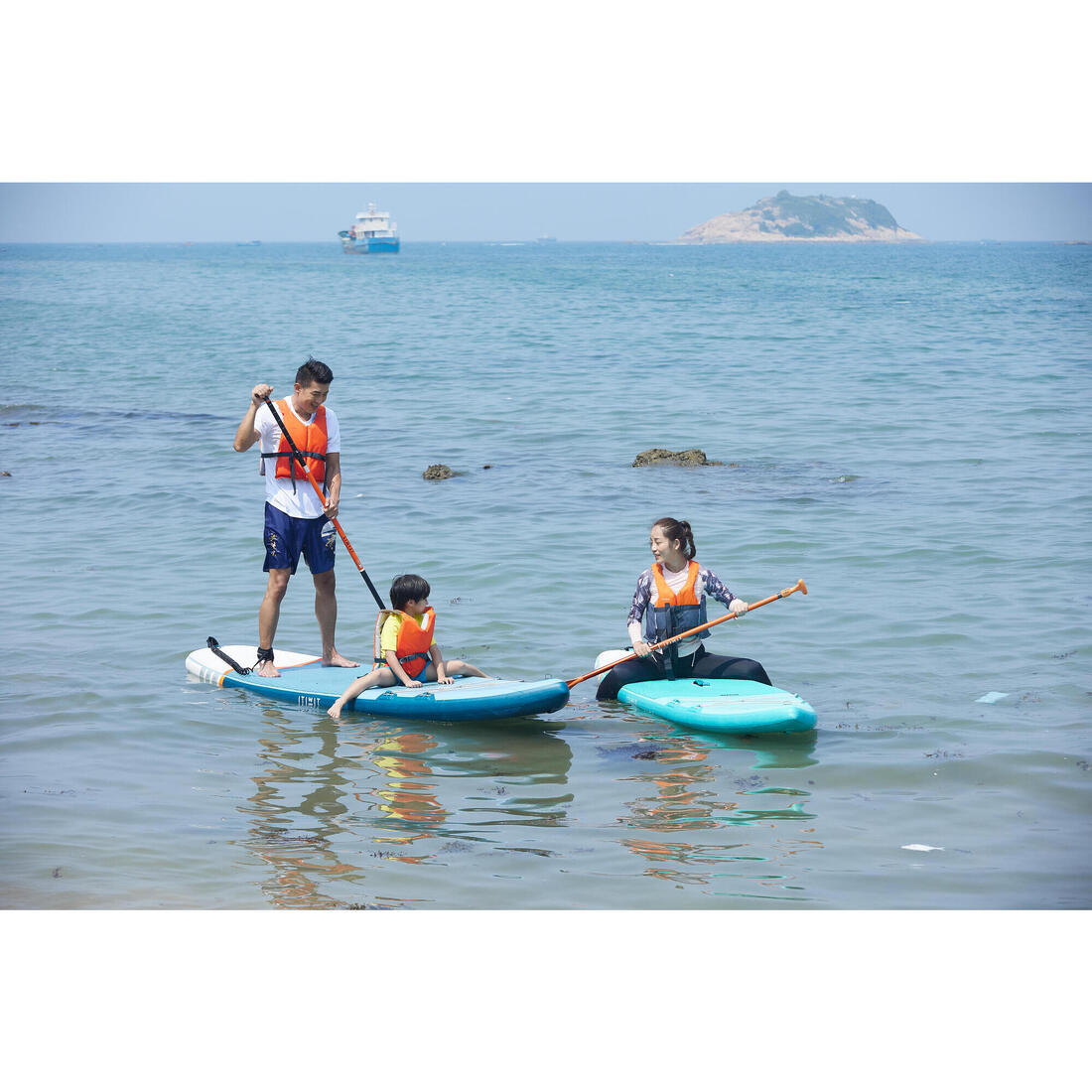 Pagaie de stand up paddle 500 en 2 parties - 170-210 cm fibre et