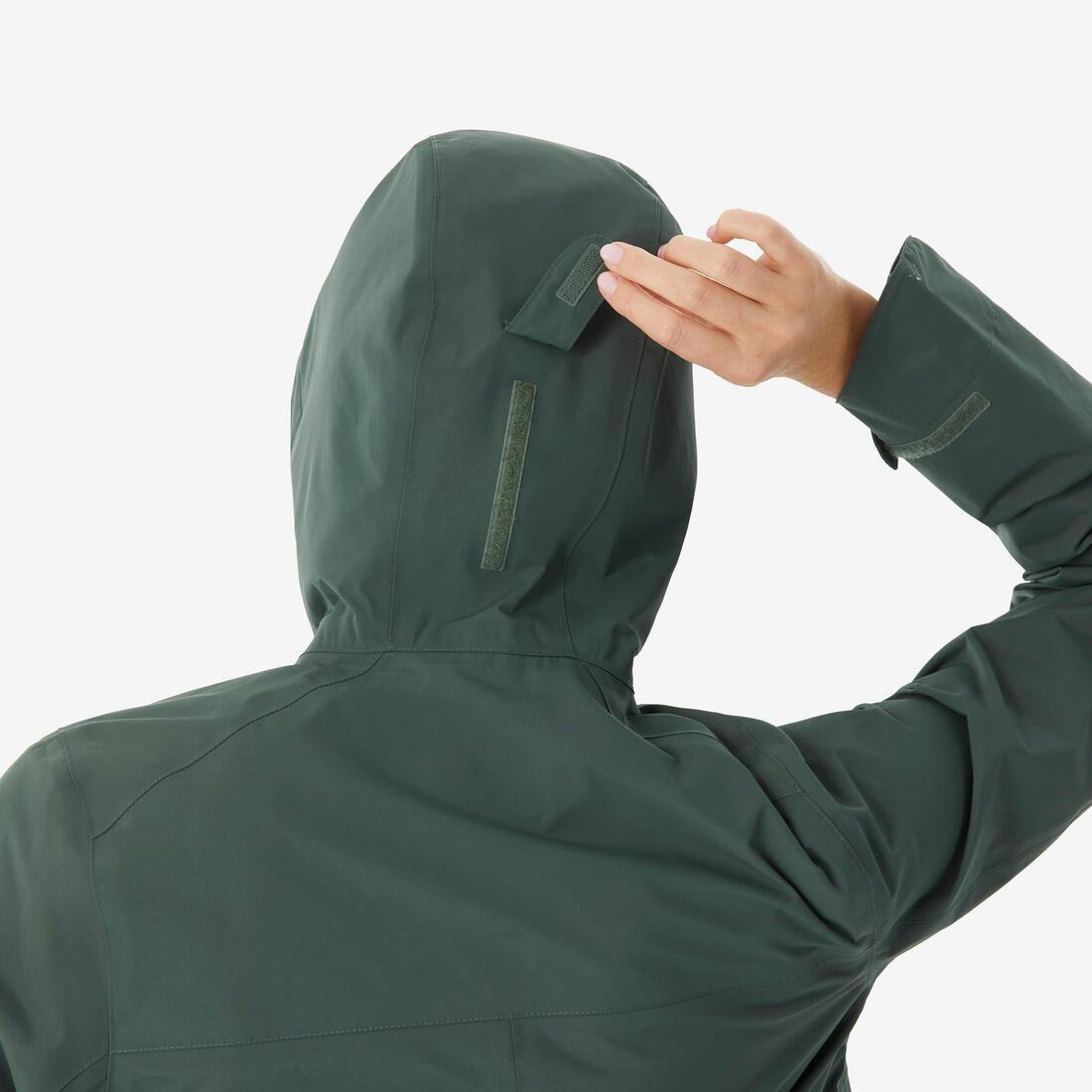 Parka de randonnée imperméable femme, NH500 vert