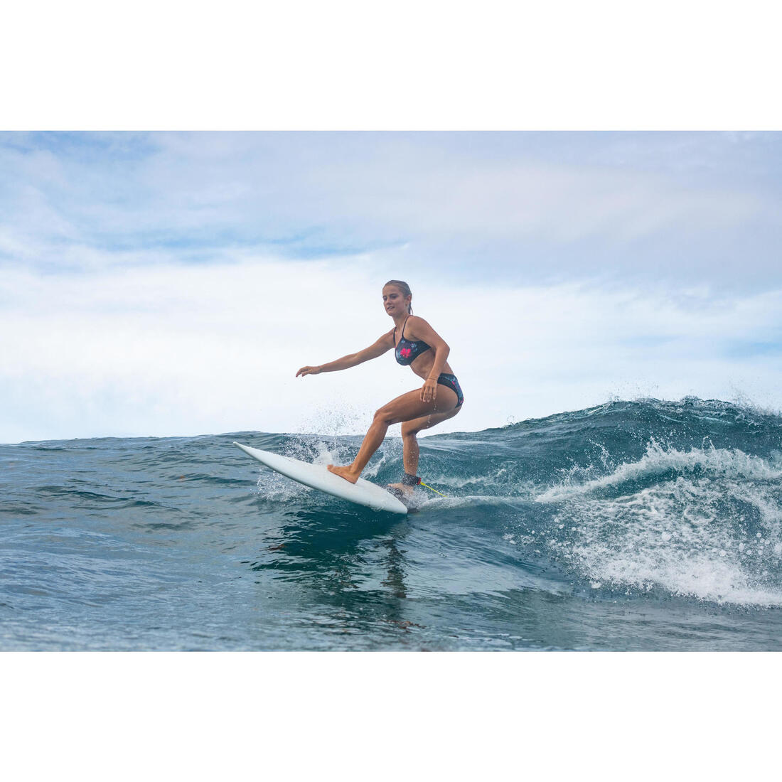 Haut de maillot de bain brassière de surf femme double réglage plat ELISE FOAMY
