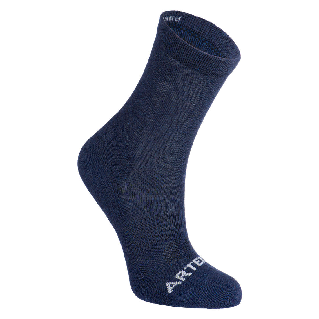 CHAUSSETTES DE SPORT ENFANT HAUTES ARTENGO RS 160 BLANC MARINE BLANC LOT DE 3
