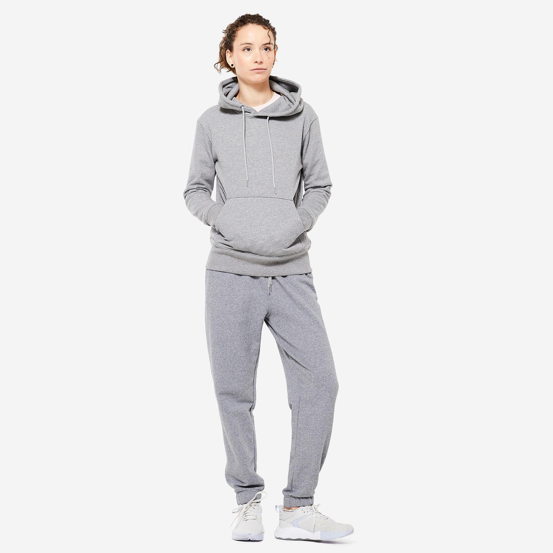 Sweat à capuche en coton fitness femme