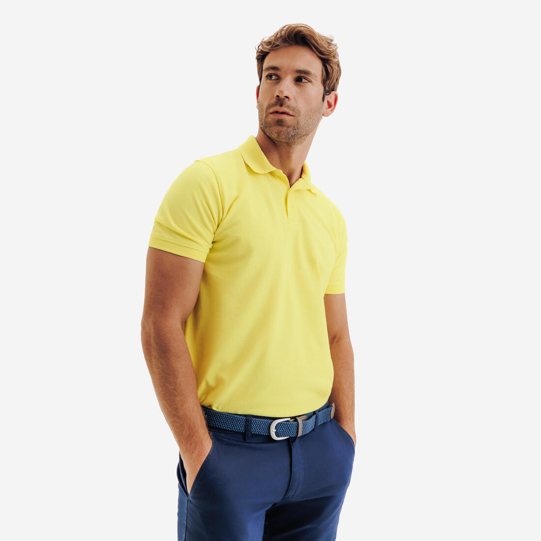 Polo de golf en coton polyester manches courtes homme, MW500