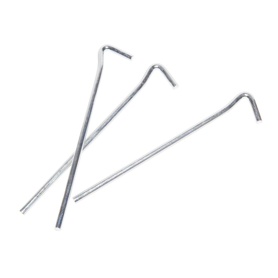 10 PIQUETS EN ACIER POUR TENTE - TERRAINS VARIÉS
