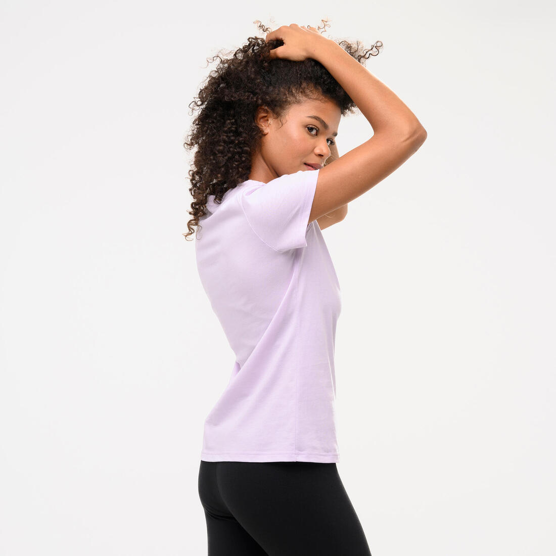 T-shirt coton femme, rose
