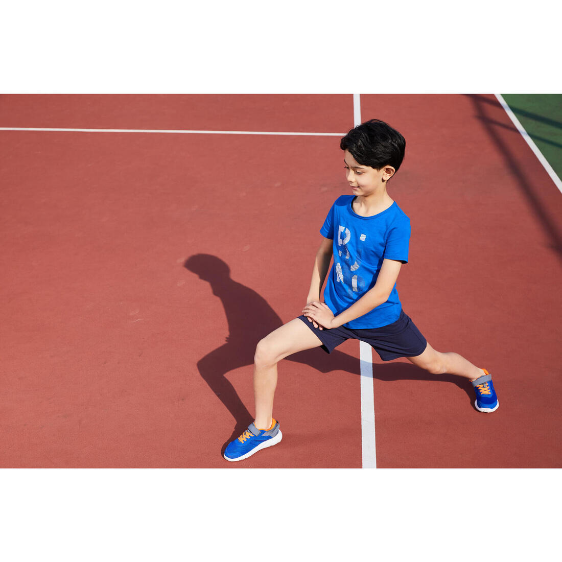 T-shirt manches courtes 100 garçon GYM ENFANT bleu ciel imprimé