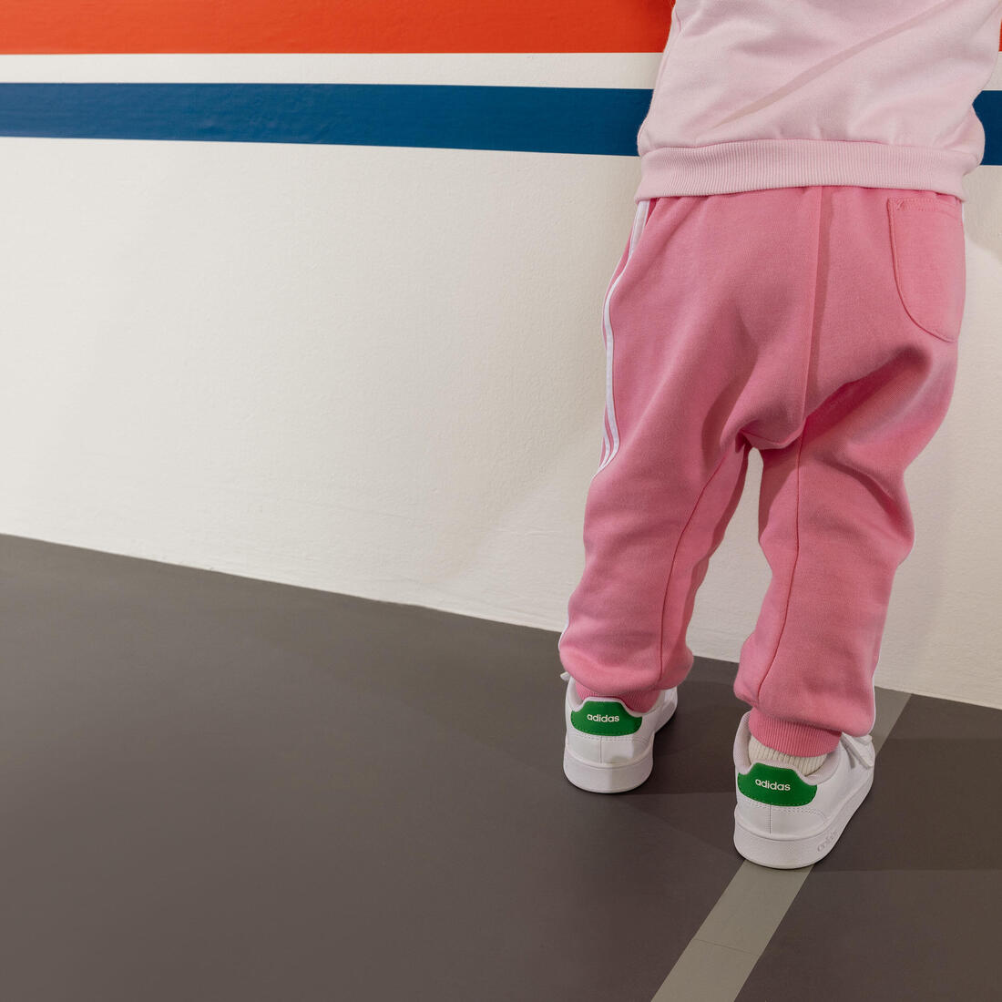 Baskets à scratch bébé - ADIDAS ADVANTAGE blanc/vert