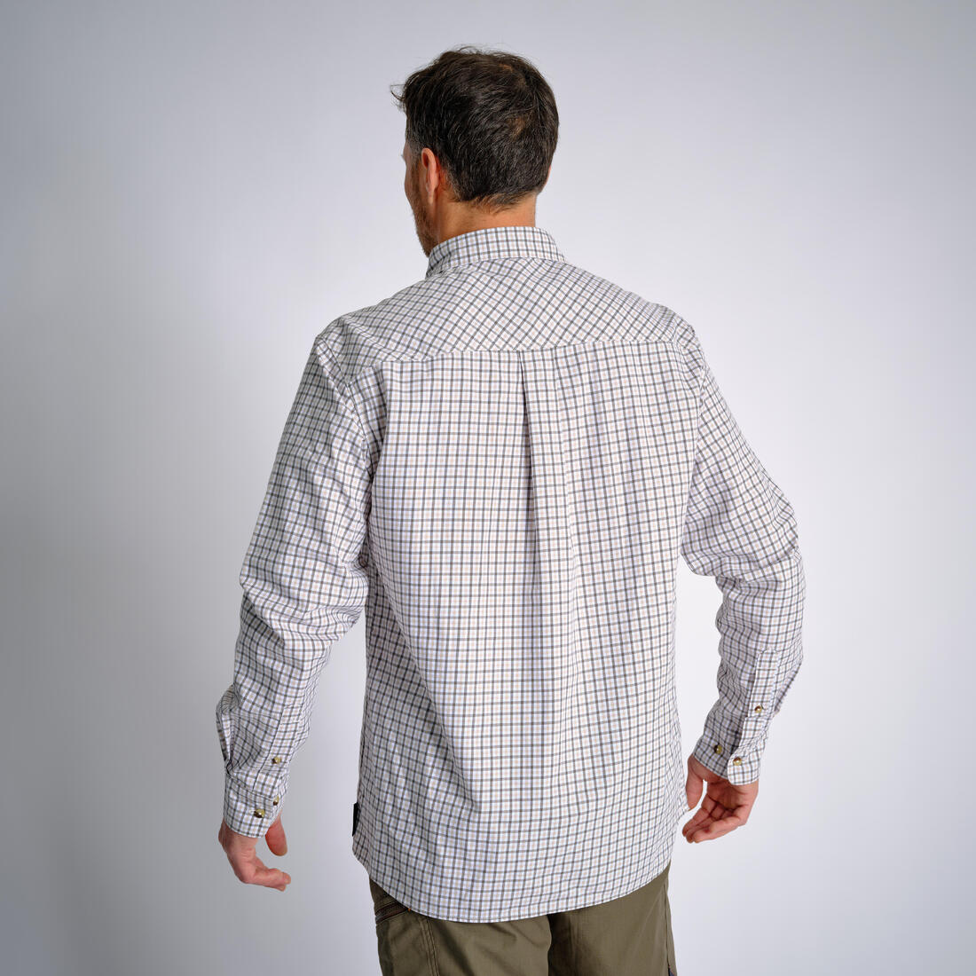 CHEMISE 100 A CARREAUX BLANCHE