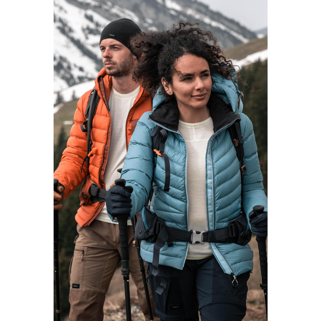 Doudoune à capuche en duvet de trek montagne - MT500 -10 °C - Femme
