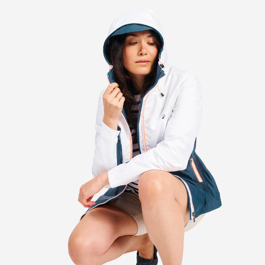 Veste imperméable de voile - veste de pluie sailing 100 femme