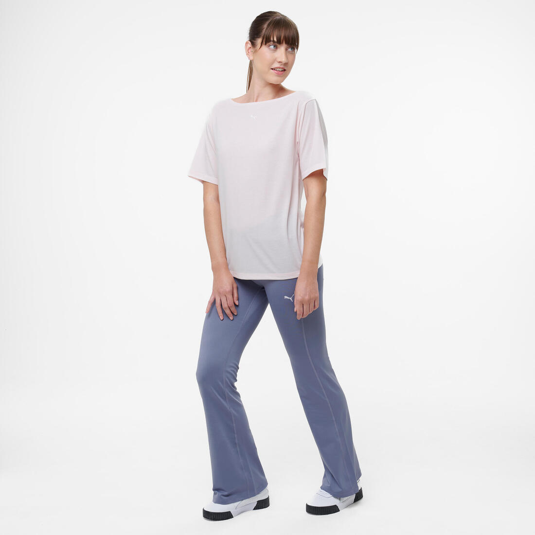 T-shirt ample de fitness femme, rose pâle