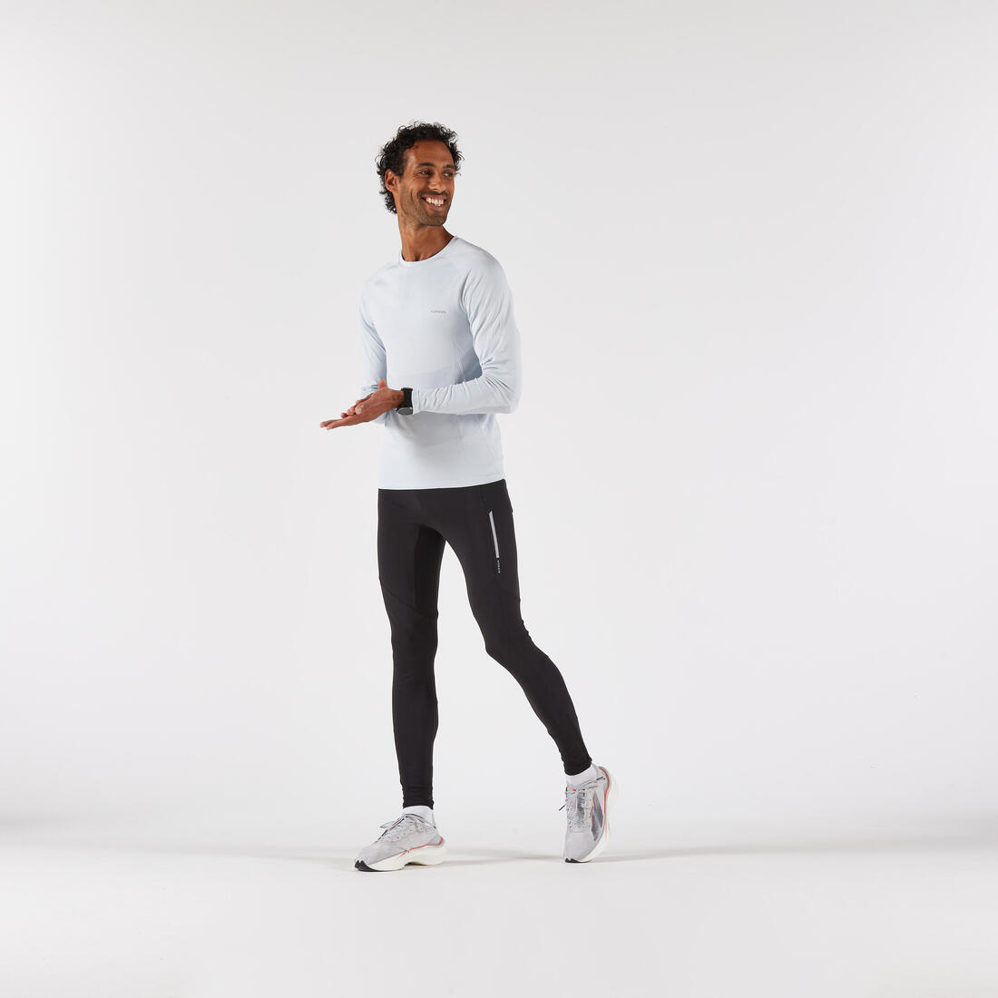 T-Shirt manches longues running sans couture Homme, KIPRUN Run 500