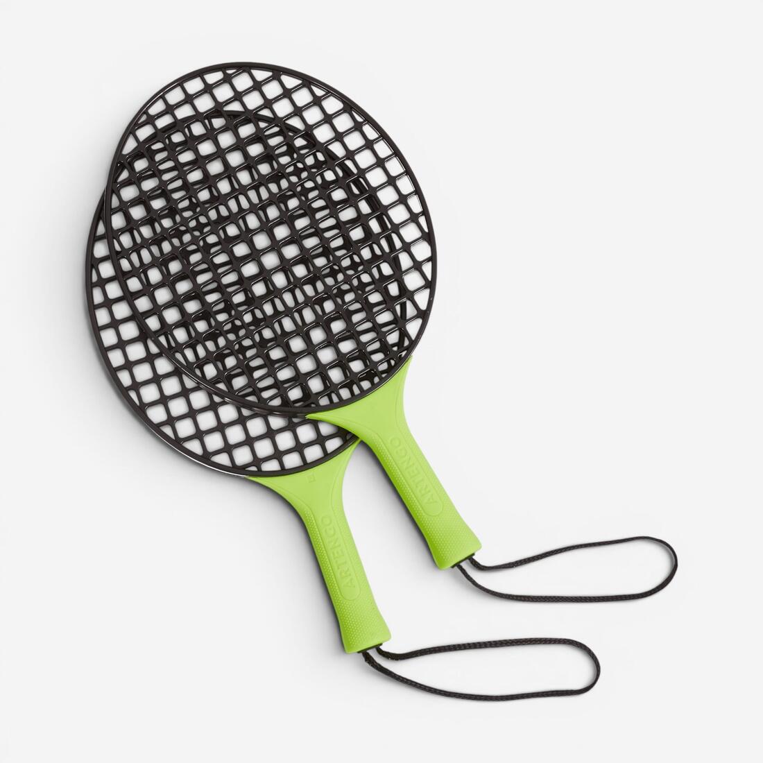 Pack de Speedball (1 mât, 2 raquettes et 1 balle) TURNBALL STRONG NOIR JAUNE