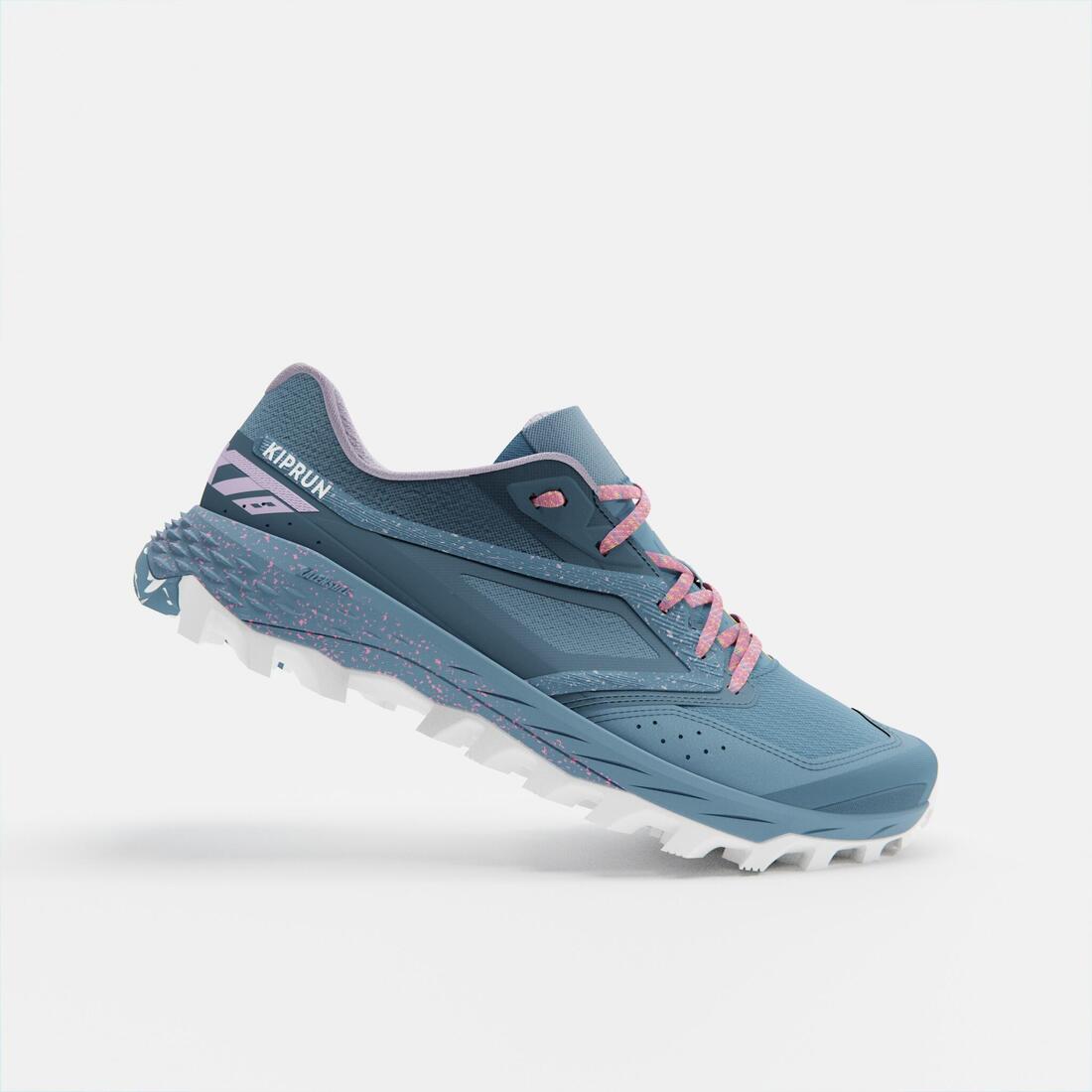 Chaussures de Trail Running Femme, Kiprun XT8 Vert Jaune