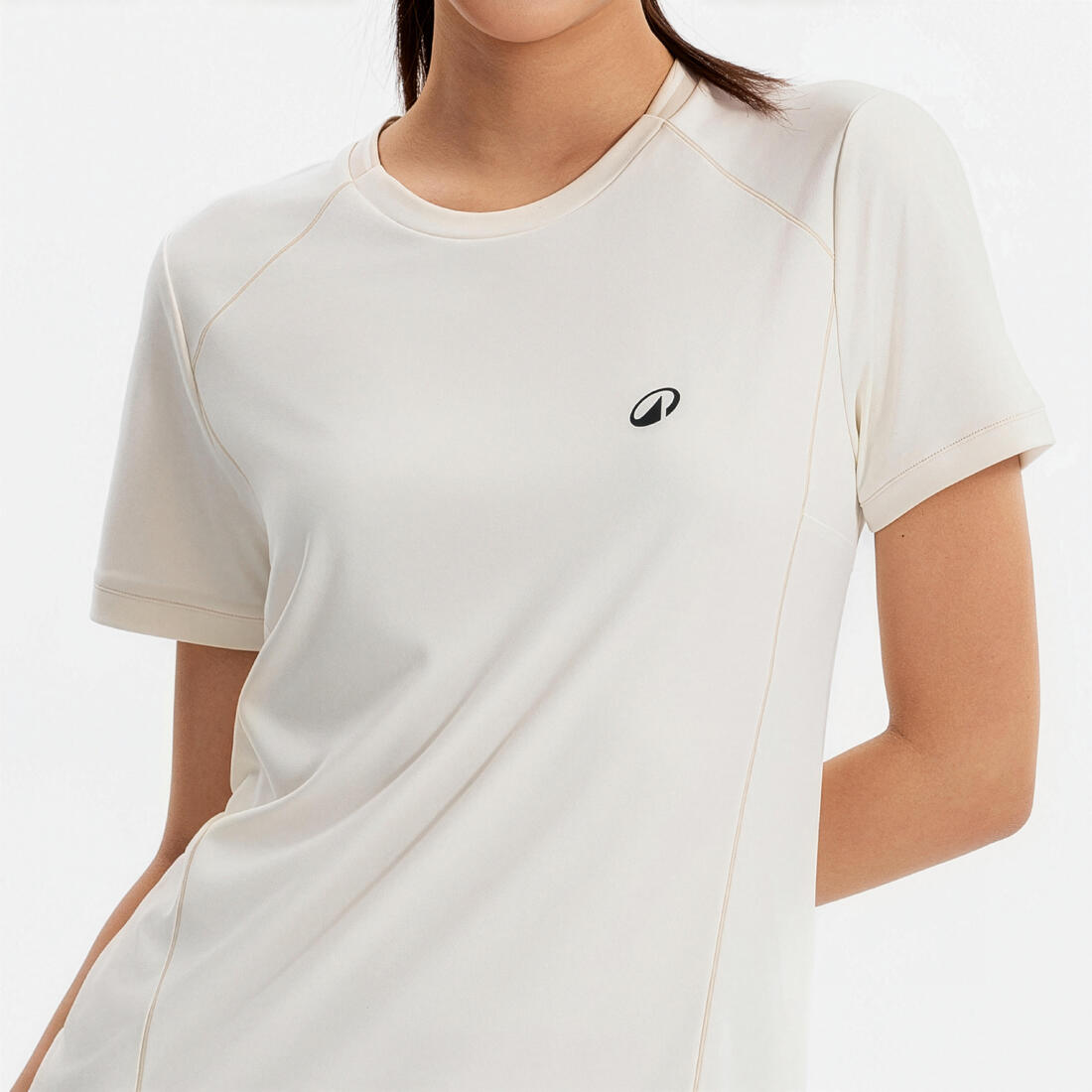 T-shirt de tennis respirant col rond femme, Dry