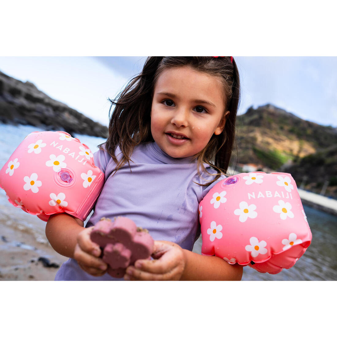 T-shirt anti uv bébé manches courtes corail