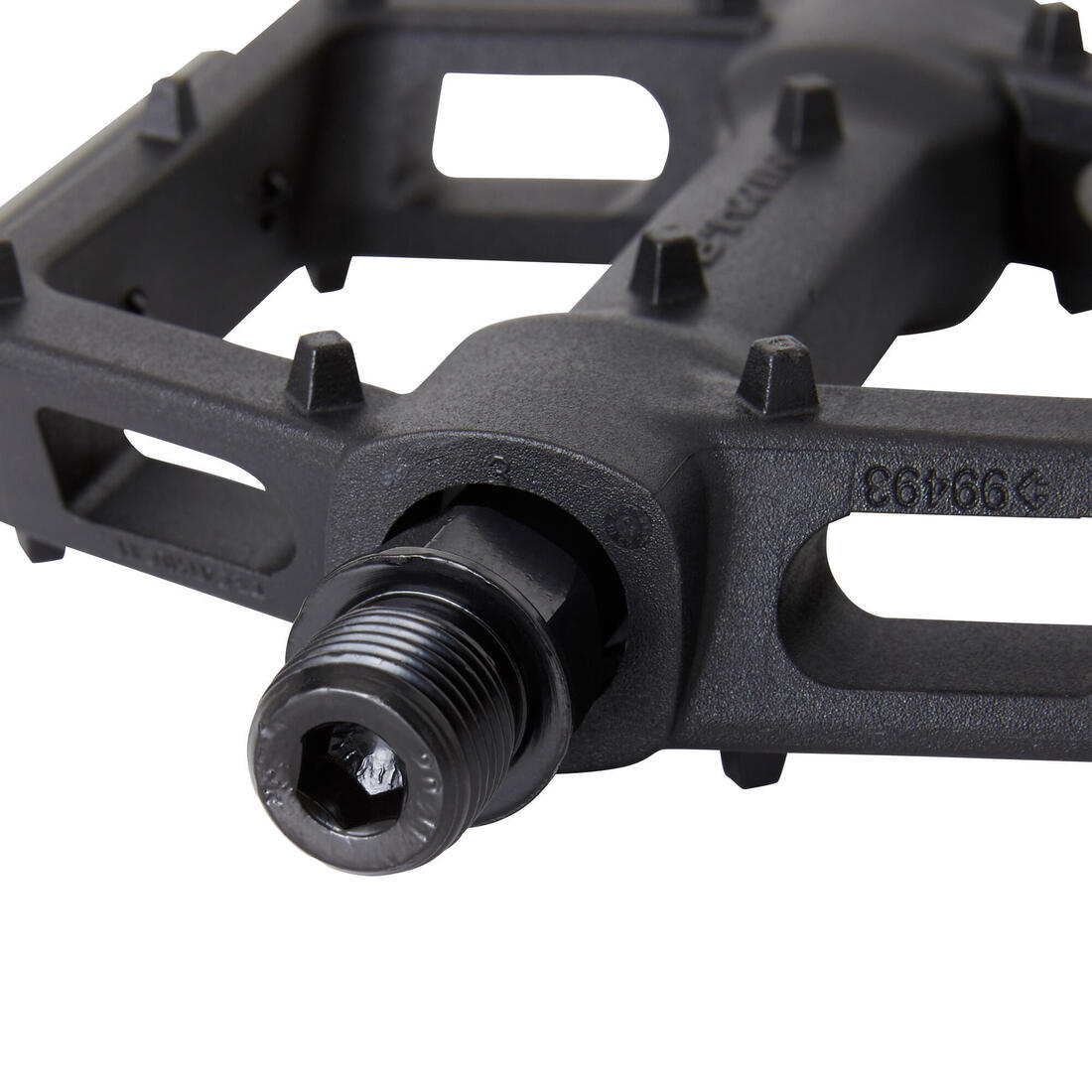 Pédales plates vélo VTT 520 grip noire