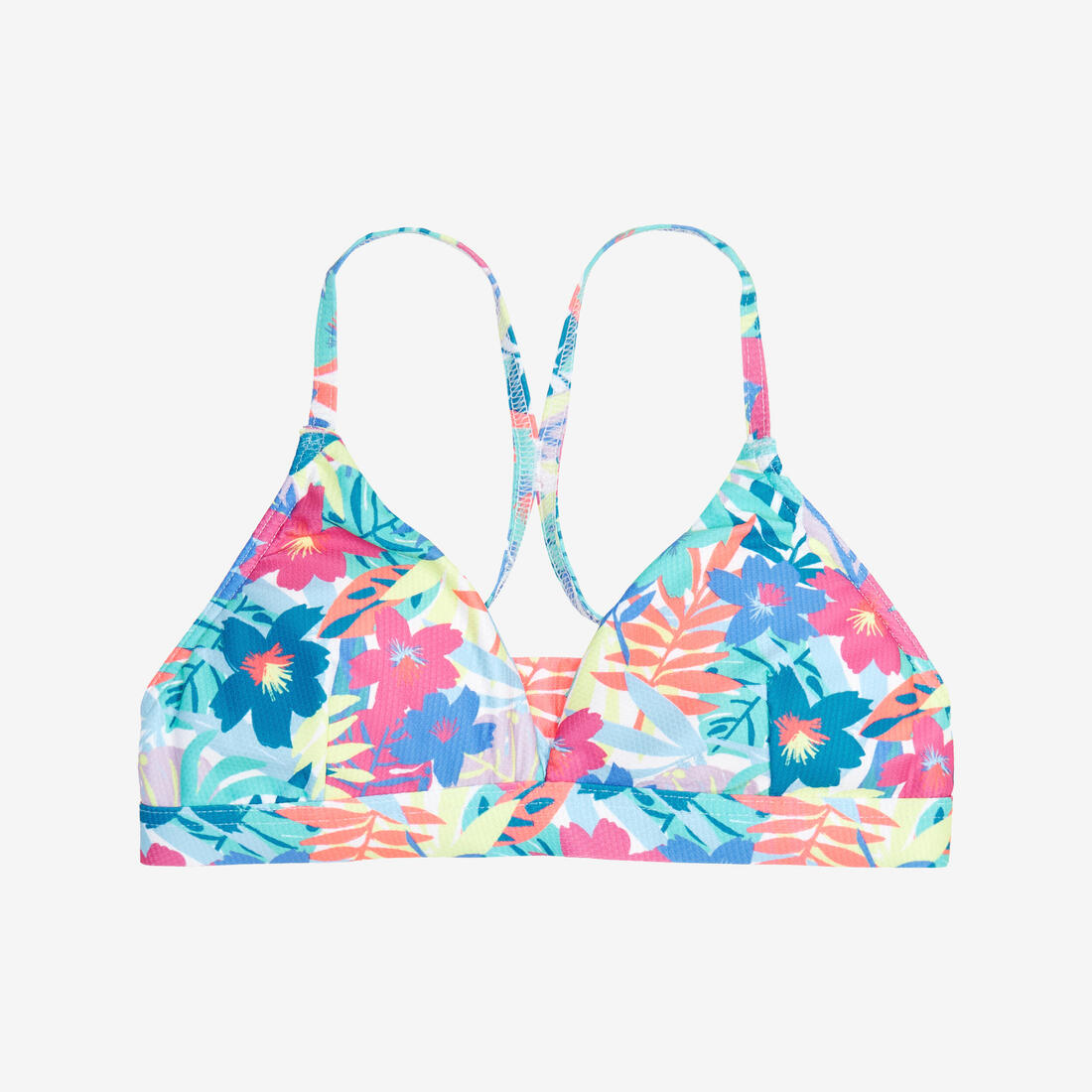 Haut de maillot de bain fleuri surf Fille - Lizy cobe