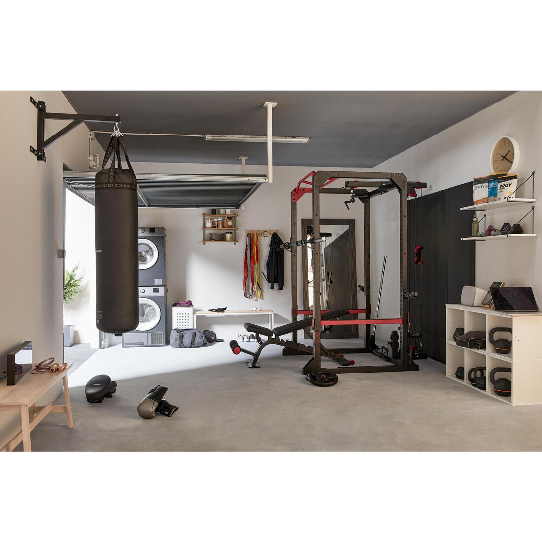 Kettlebell en fonte et base caoutchouc - 20 kg
