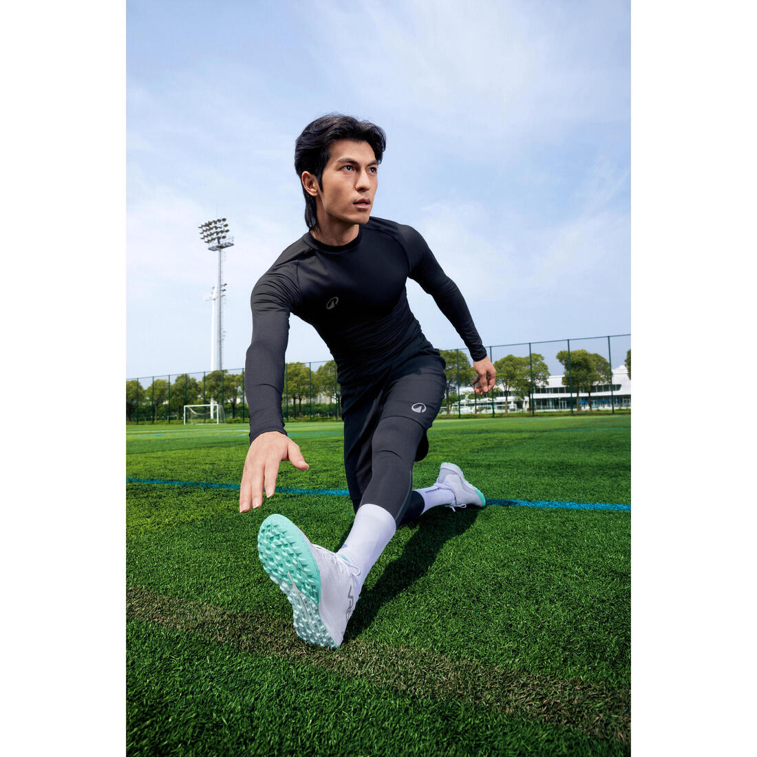 Sous-maillot de foot thermique manches longues mixte Keepcomfort noir