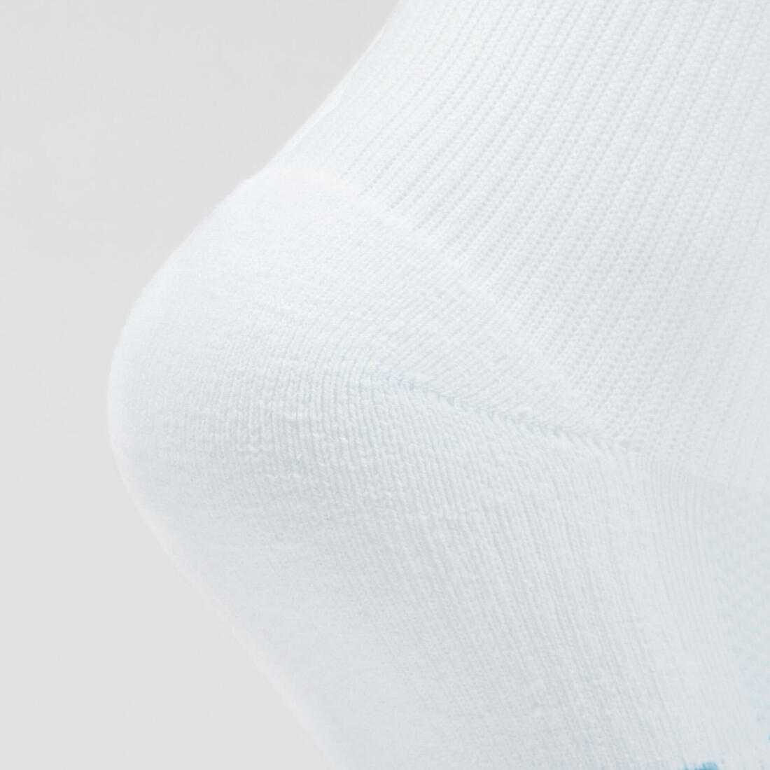 Lot X2 de chaussettes enfant AT 500 mid turquoise et rayées turquoises grises