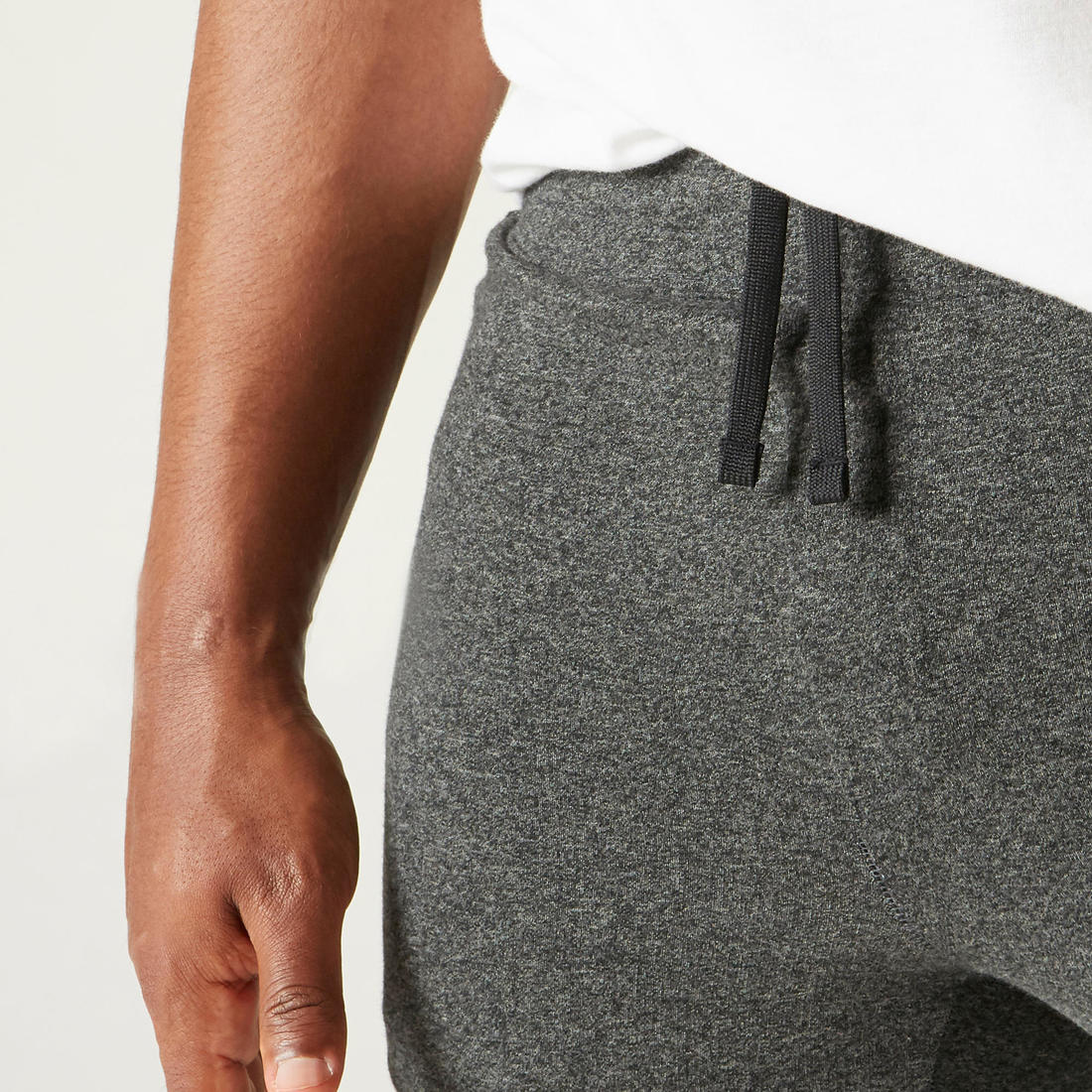 Pantalon jogging Fitness Slim Poches Zippées Gris Foncé