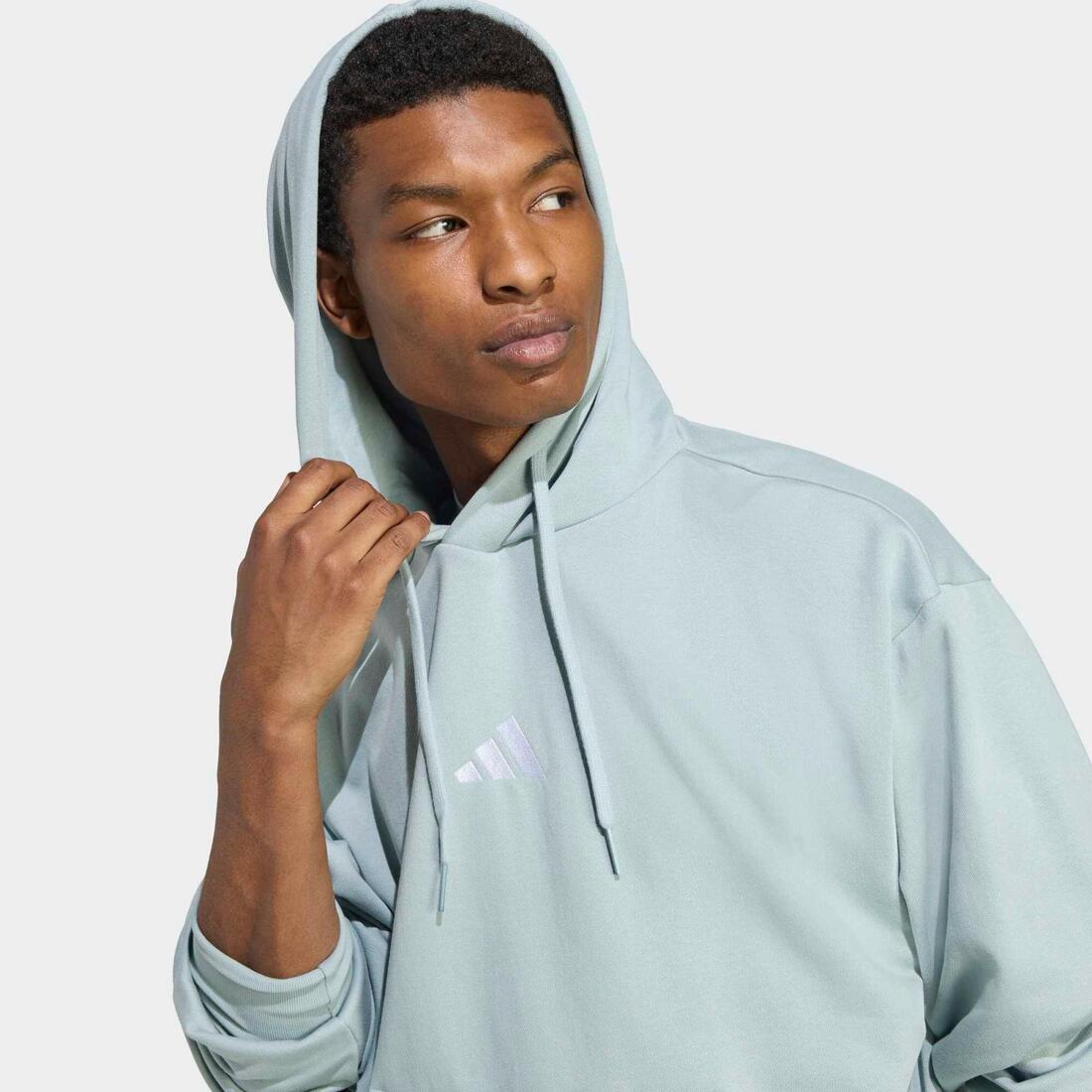 Sweat à capuche en coton, bleu foncé