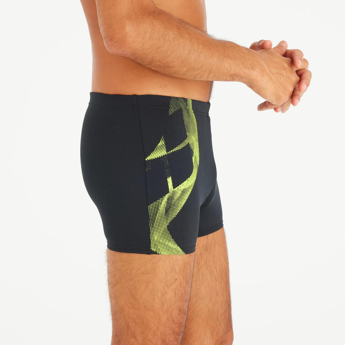 Maillot boxer de bain natation Homme - Arena noir artic vert
