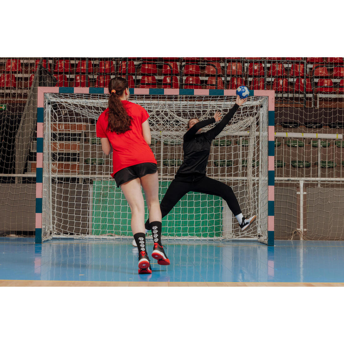 Ballon de handball sans résine taille 2 - Waxfree Ultragrip bleu / blanc