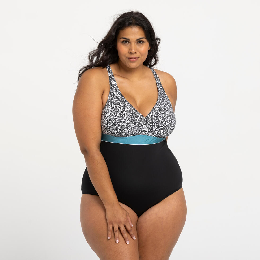 Maillot de Bain Gainant Natation Femme 1 Pièce Kaipearl Triki Bloom Navy