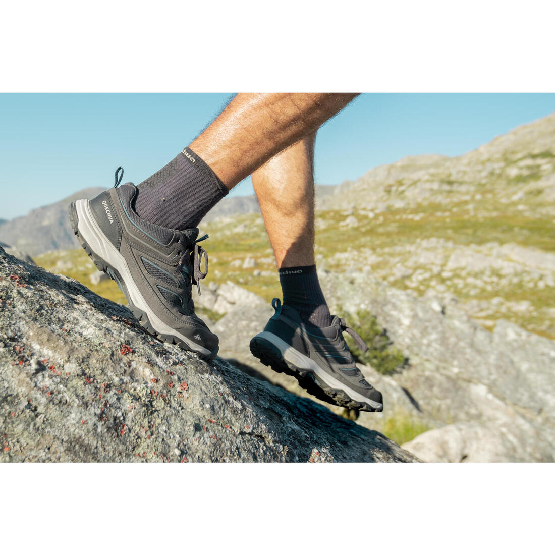 Chaussures de randonnée homme, MH100 gris