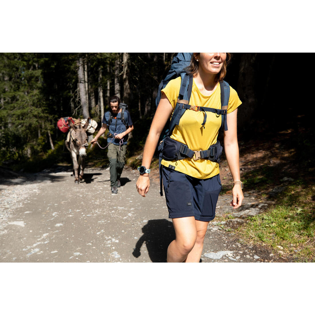 Pantalon modulable 2 en 1 de trek montagne - MT500 - Femme