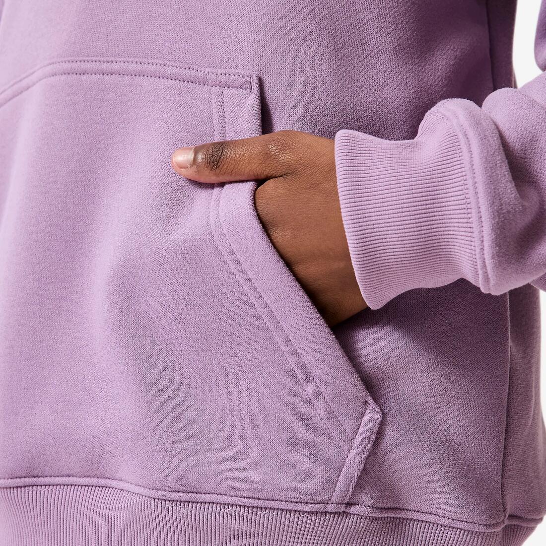Sweat-shirt oversize violet foncé, fille