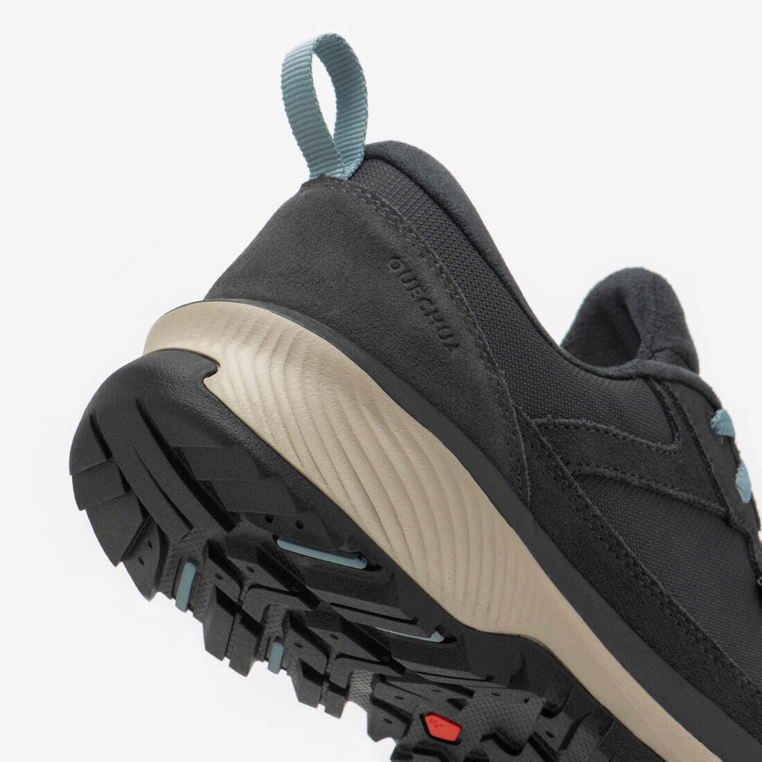 Chaussures de randonnée imperméables femme, NH500 Cuir WP gris