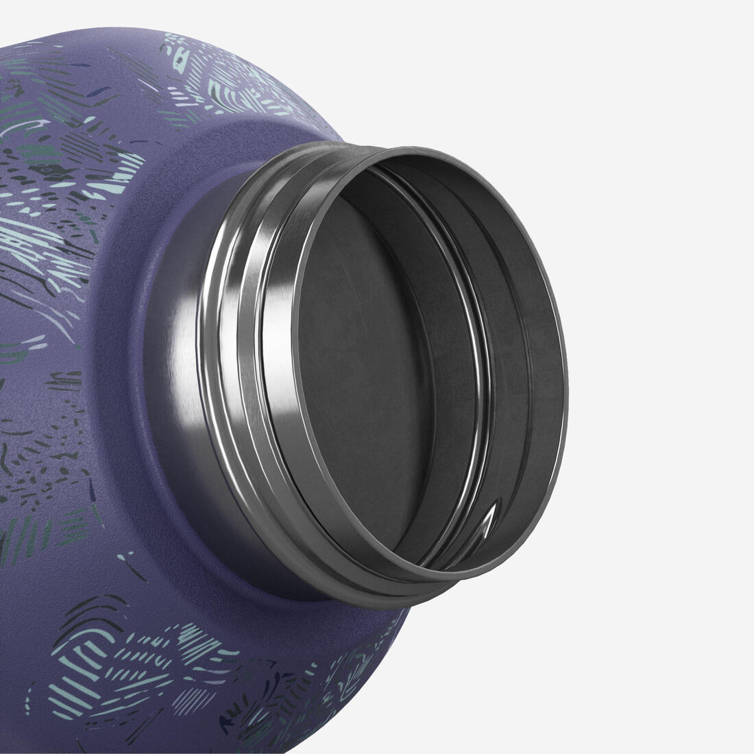 Gourde inox 1L avec bouchon à vis, composée à 75% d'acier recyclé